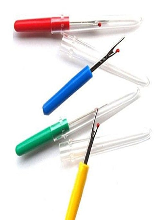 SPRADE Colorful Plastic Handle Craft Thread Cutter Seam Ripper Stitch Unpicker Sewing Tool for Home Supplies- 4Pcs, Multicolour - Image 1